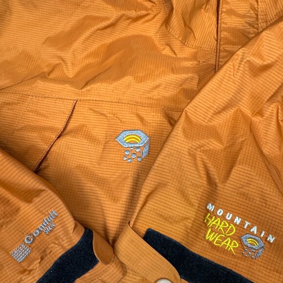 Mountain Hardwear Jacket Men L Orange Conduit Silk Rain Waterproof Shell Read* - Picture 15 of 16